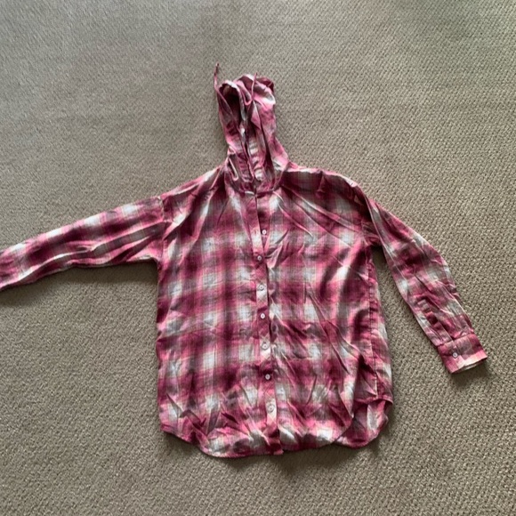 flannel moletom com capuz women's american eagle